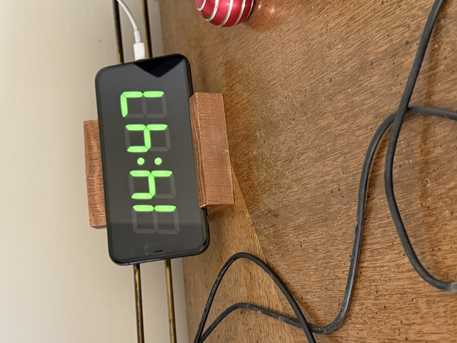 wood phone stand
